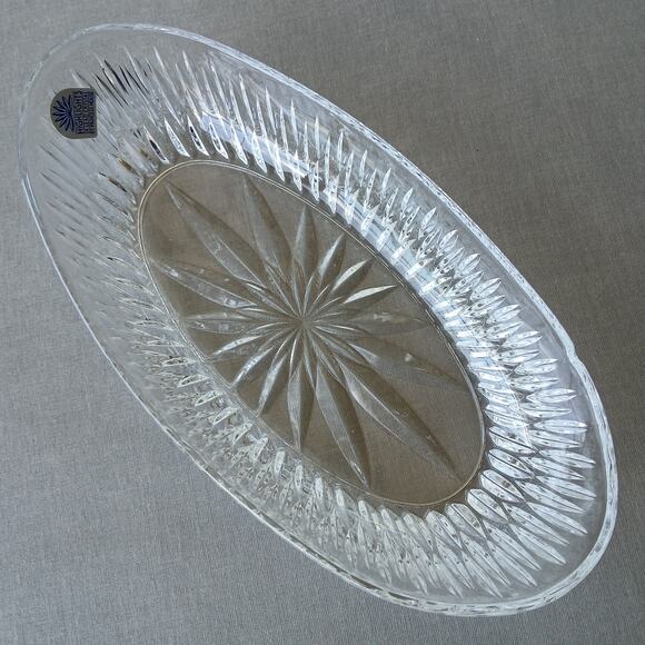 Princess House Royal Highlights Lead Crystal Oval Serving Dish 821 vintage 90s - Picture 3 of 9